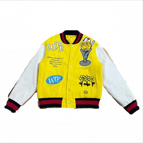 Runway piece 017 (Yellow Varsity Jacket)